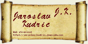 Jaroslav Kudrić vizit kartica